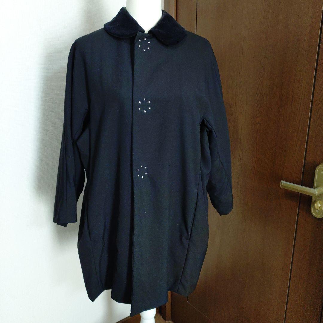 【美品】コムデギャルソン　コート　ビッグスナップボタン　ブラック