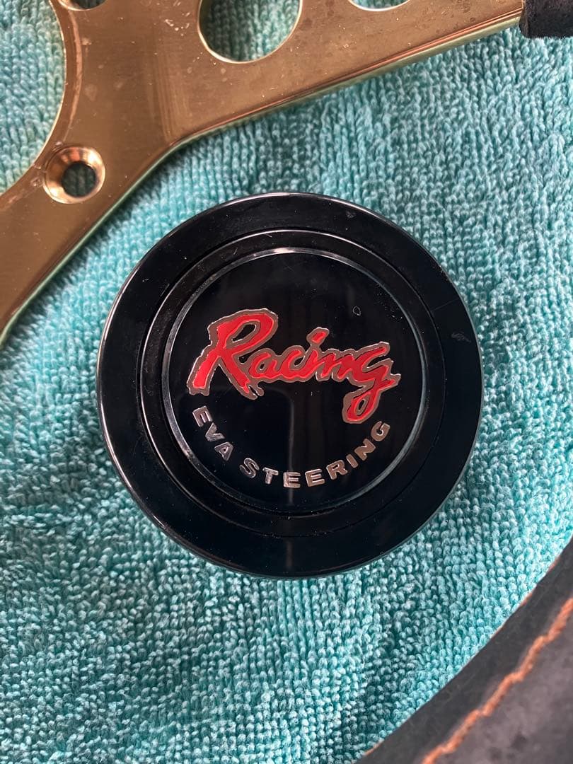 のんのんさま専用年代物EVA RIGELステアリング レザーハンドル　32φ