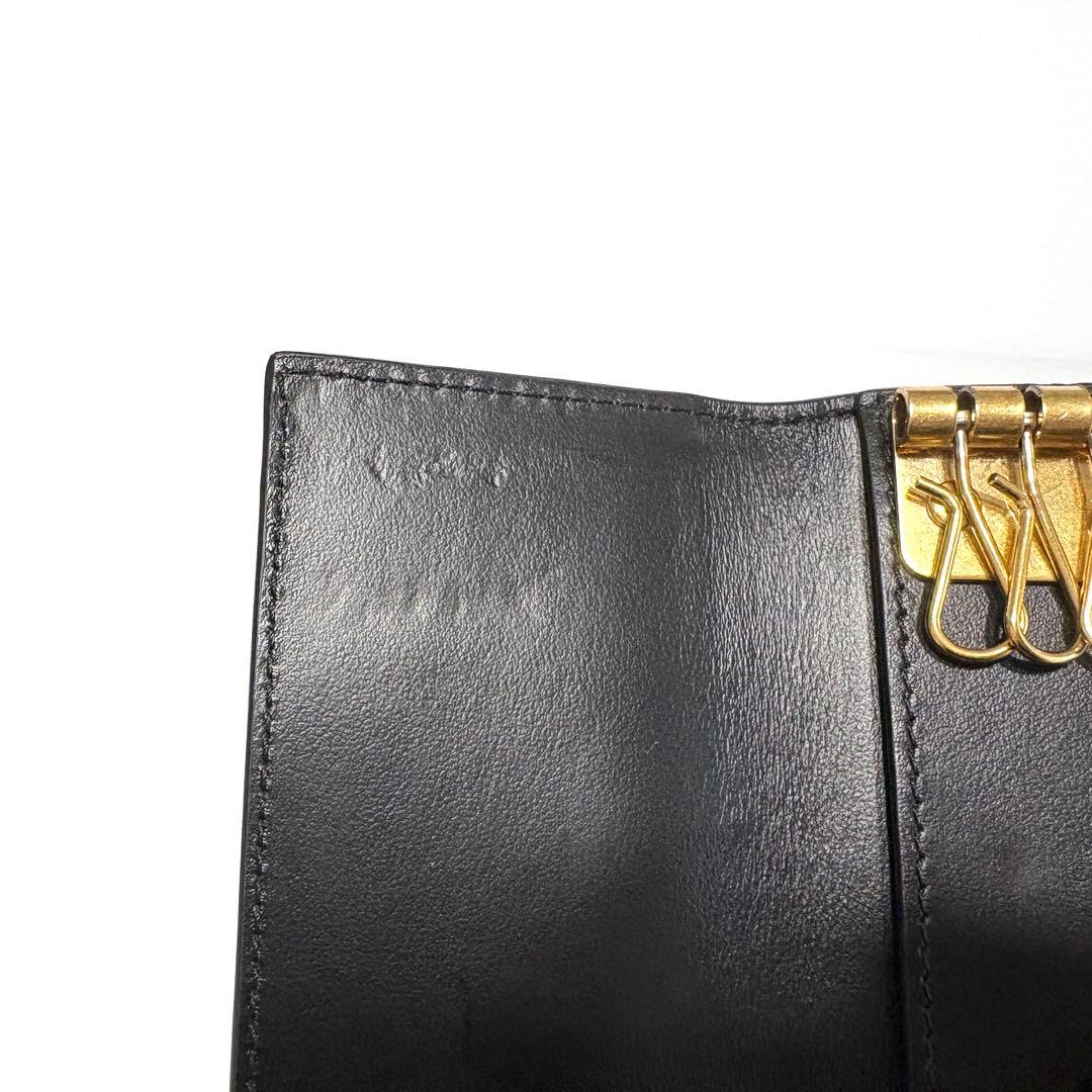 CELINE トリオンフ 6連 キーケース セリーヌ ブラック キーリング