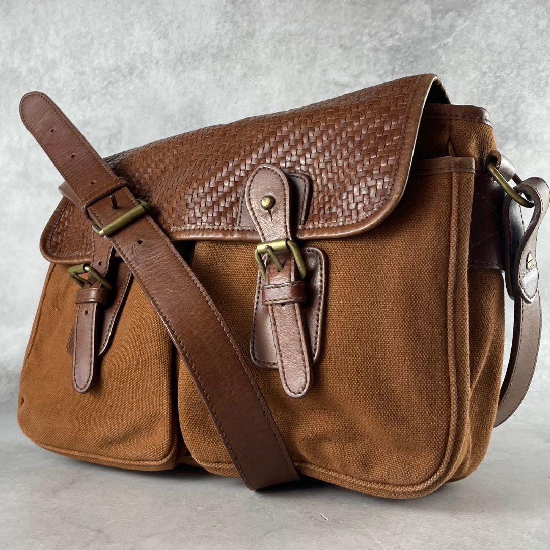 ラルフローレン POLO メッセンジャーバッグ ヴィンテージ レア 編み込み