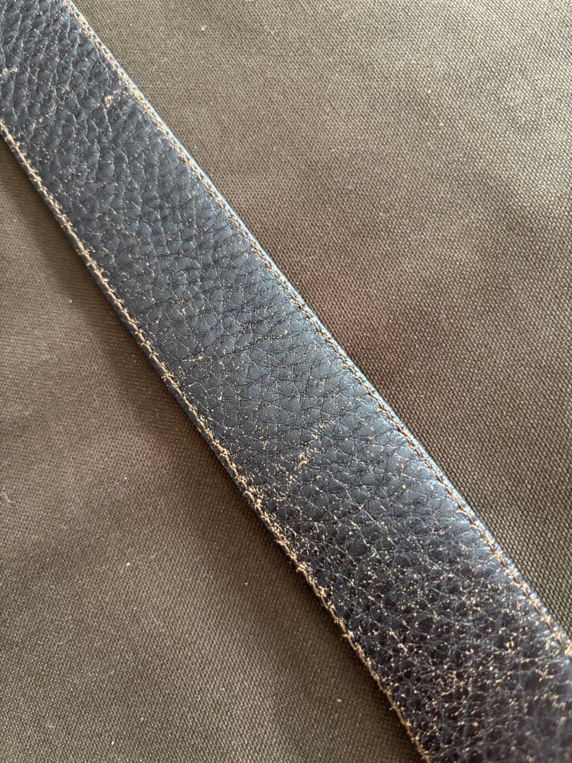 【used】NANNI ナンニ　クロコ型押し　シルバー　レザーベルト　イタリア製