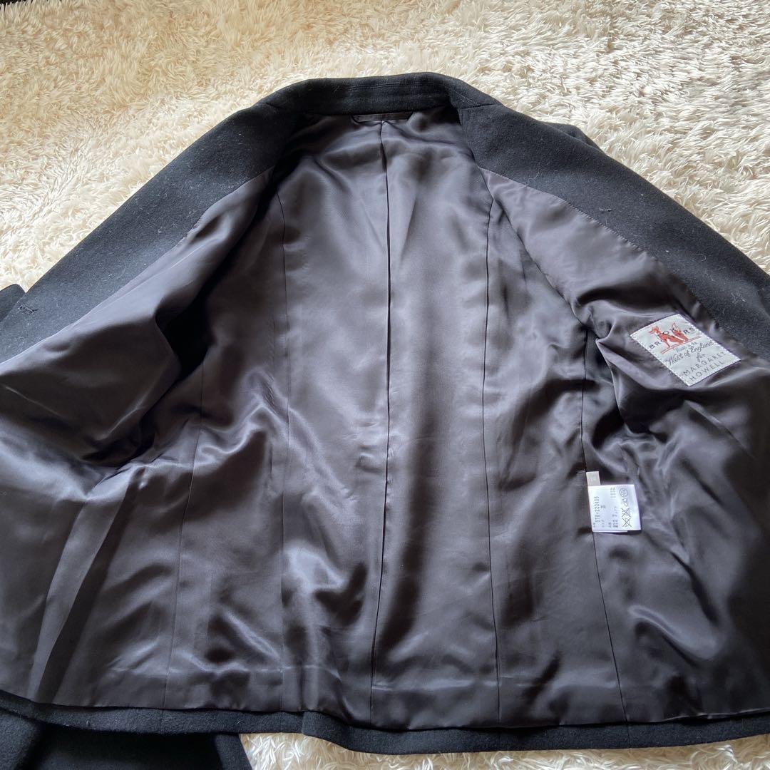 美品　マーガレットハウエル　パンツスーツ3 黒　ウール　フォックスブラザーズ