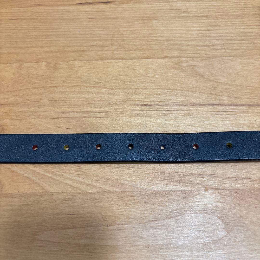 カラーステッチ エンボスロゴ ベルト ポールスミス