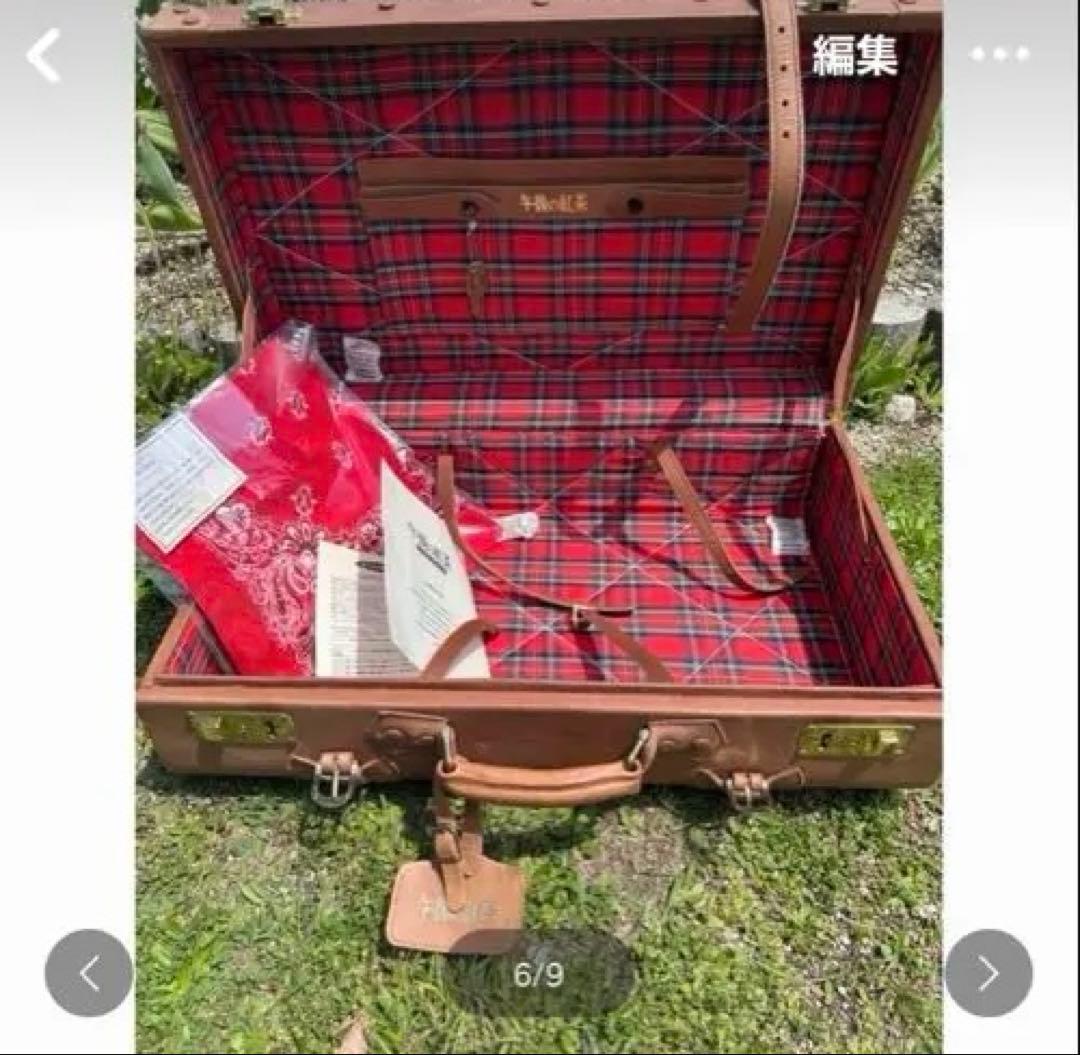 希少 初代小泉トランク 午後の紅茶未使用品 本革