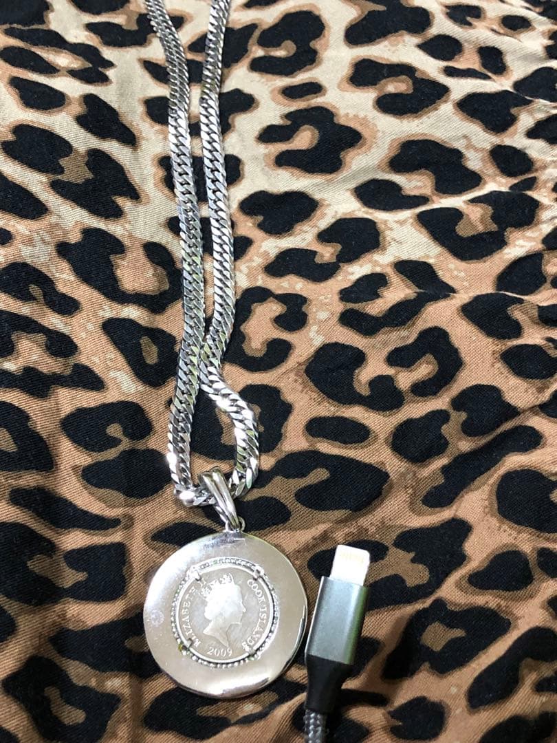 純銀　イルカ　1/10オンス　エリザベス2世　メンズネックレス　シルバー