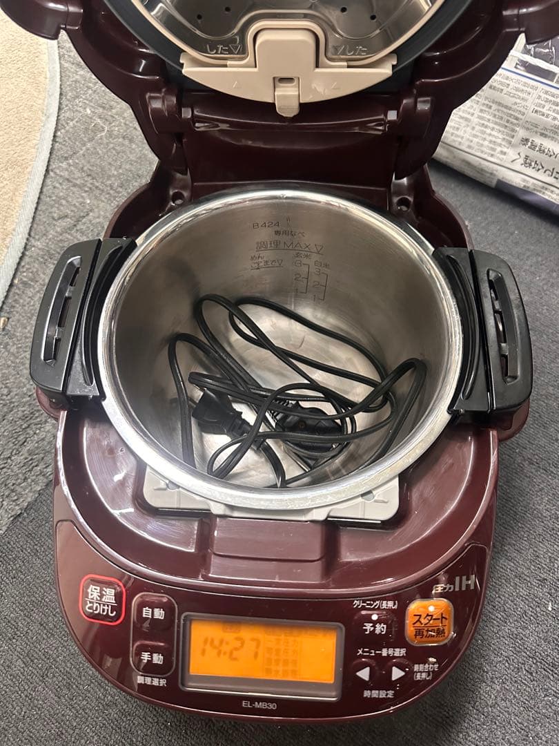 象印 圧力IHなべ ボルドー EL-MB30-VD ZOJIRUSHI