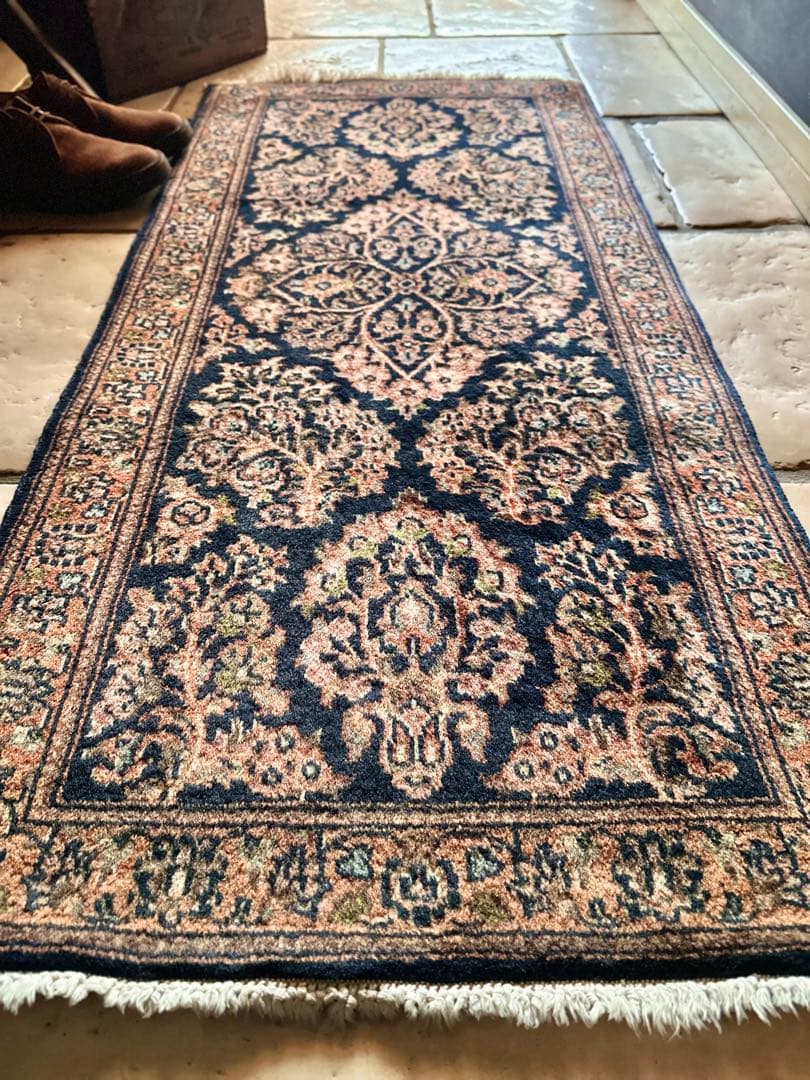 トライバルラグ　ヴィンテージラグ　ペルシャ絨毯　サルーク　ヴィレッジラグ　美品