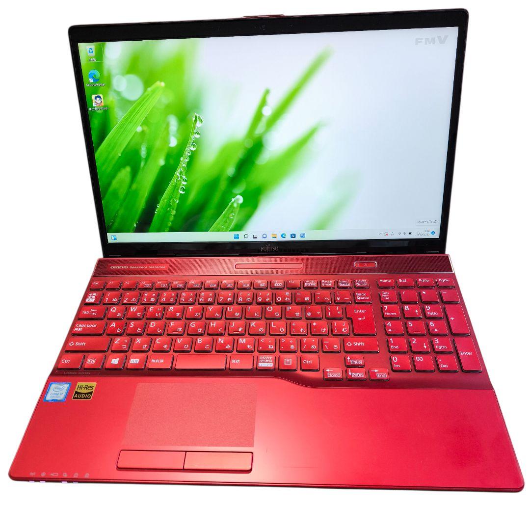 FUJITSU AH53/B3 FMVA53B3RK REDノートPC マウス付