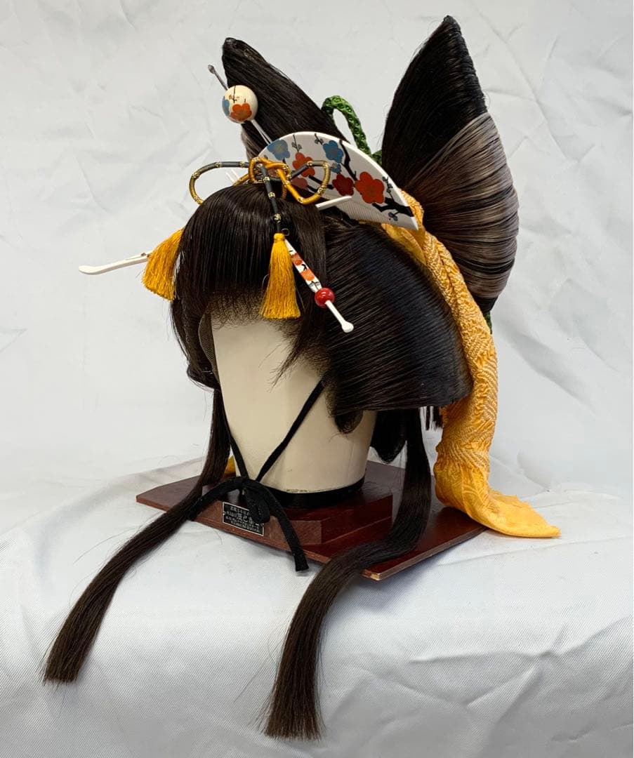 日本髪かつら　大衆演劇かつら　花魁創作　辰巳7号(中少〜中サイズ) 飾り付き