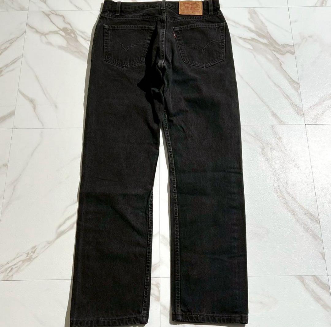 希少 90s 00s USA製 リーバイス505 後染めブラック　ブラックデニム