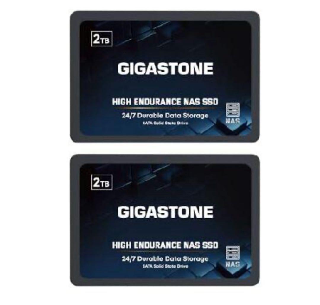GIGASTONE SSD 2TB NAS SSD (2パック) TLC 3D
