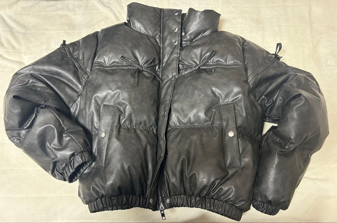 EMODA リボンパッファーダウンブルゾン