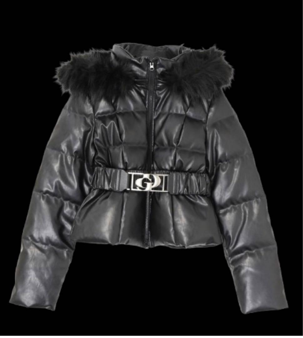 GDベルト付きフェイクレザーショートダウンコート 新品未使用品