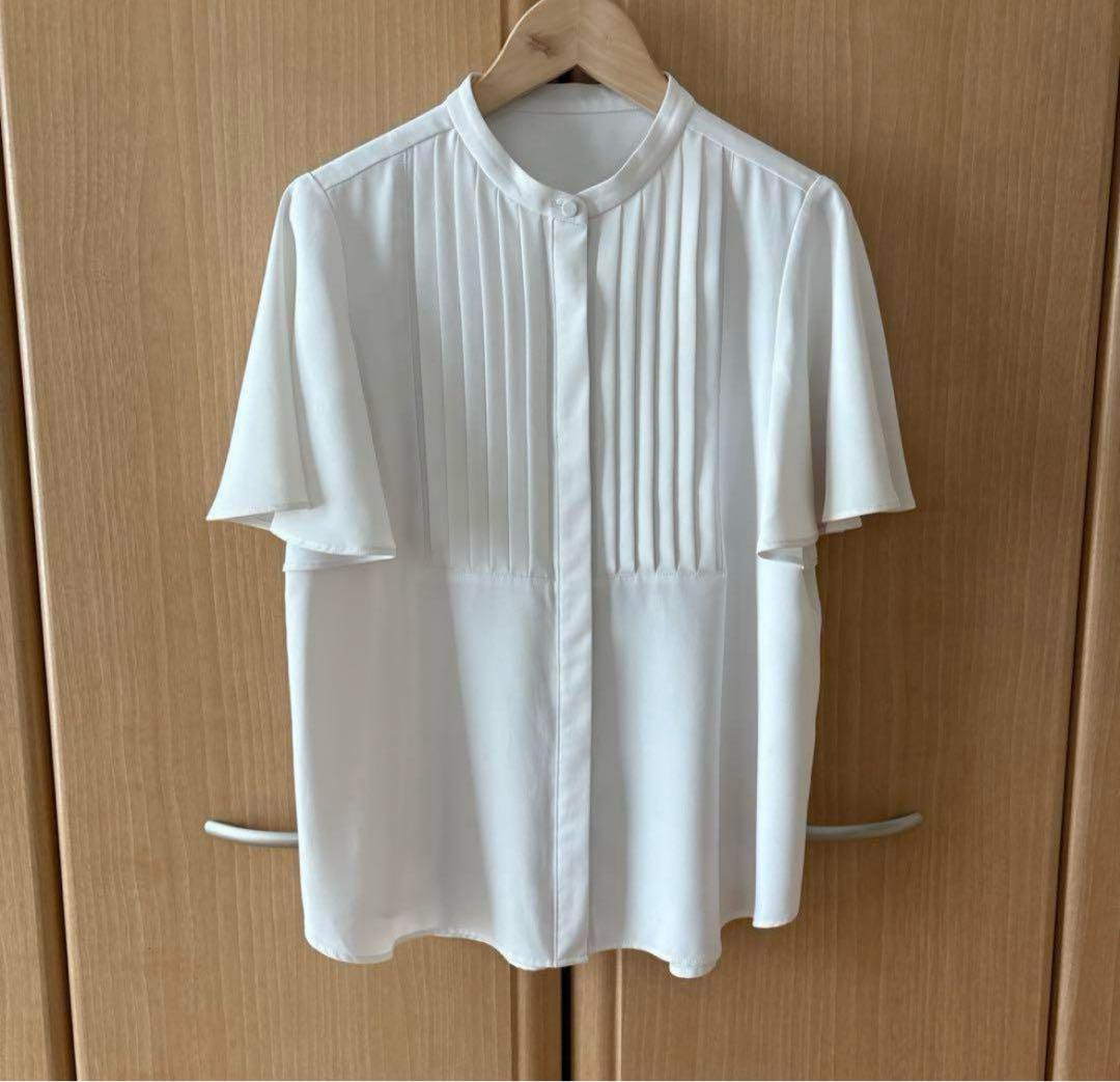 プラステ　リネンブレンドダブルジャケット　ホワイトブラウス2点