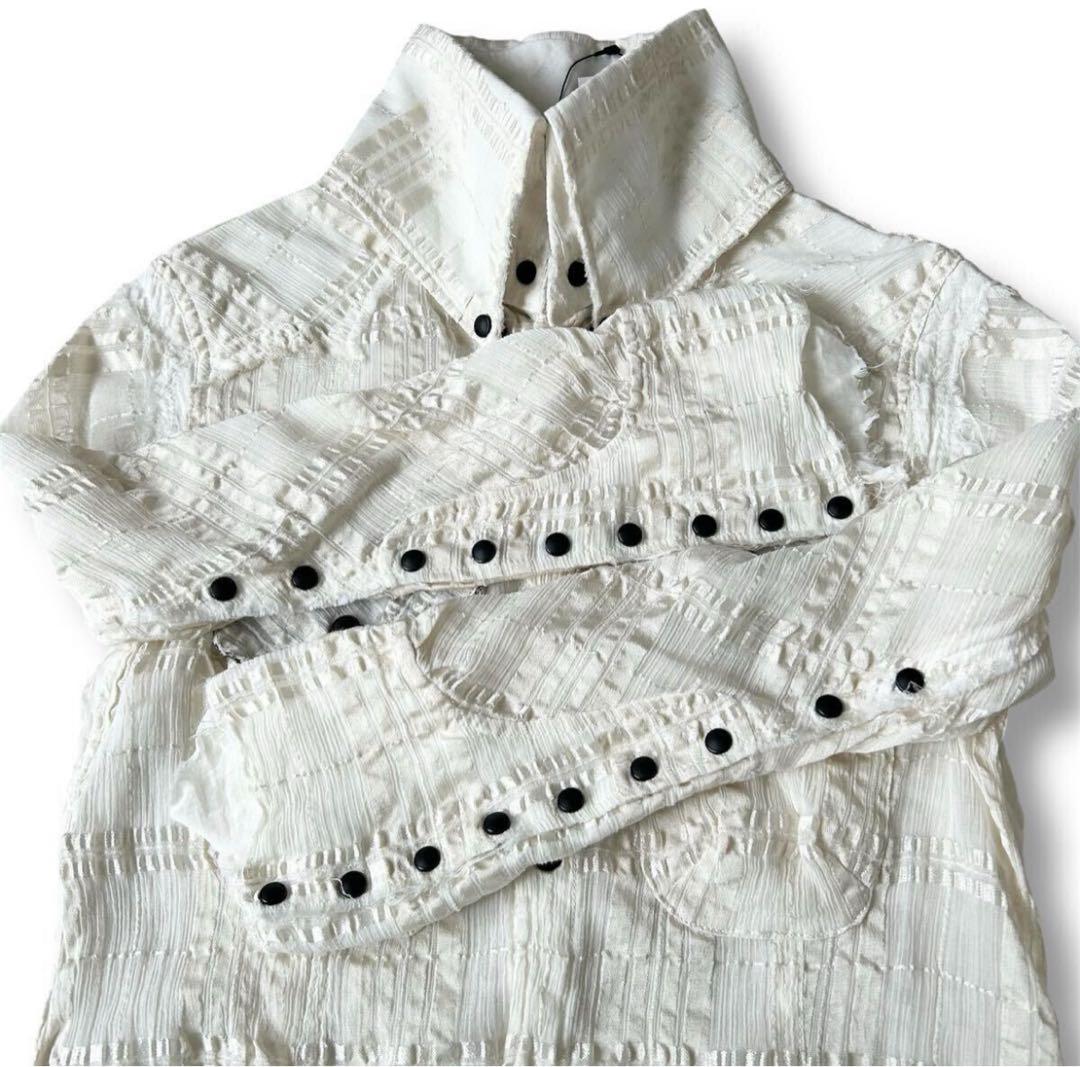 ね*郎様 L.G.B. ルグランブルー 変形 カットオフ チェックロングシャツ