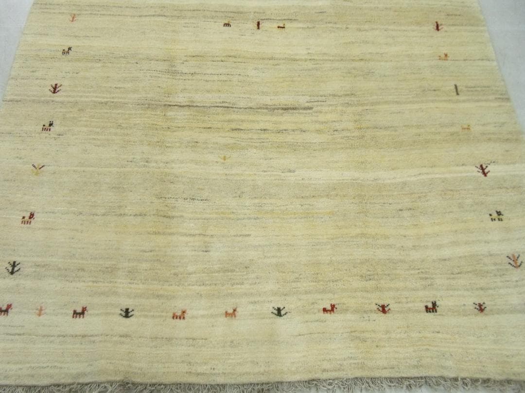 ケンケン様用　ギャベ イラン産 200×292 白 K-27