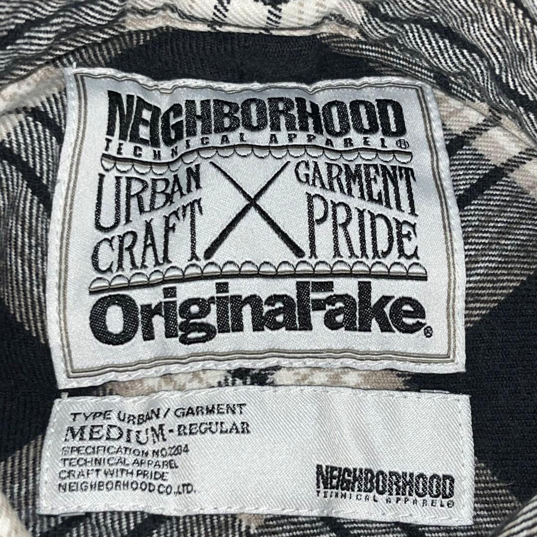 ネイバーフッド × OriginalFake KAWS カウズ ネルシャツ M