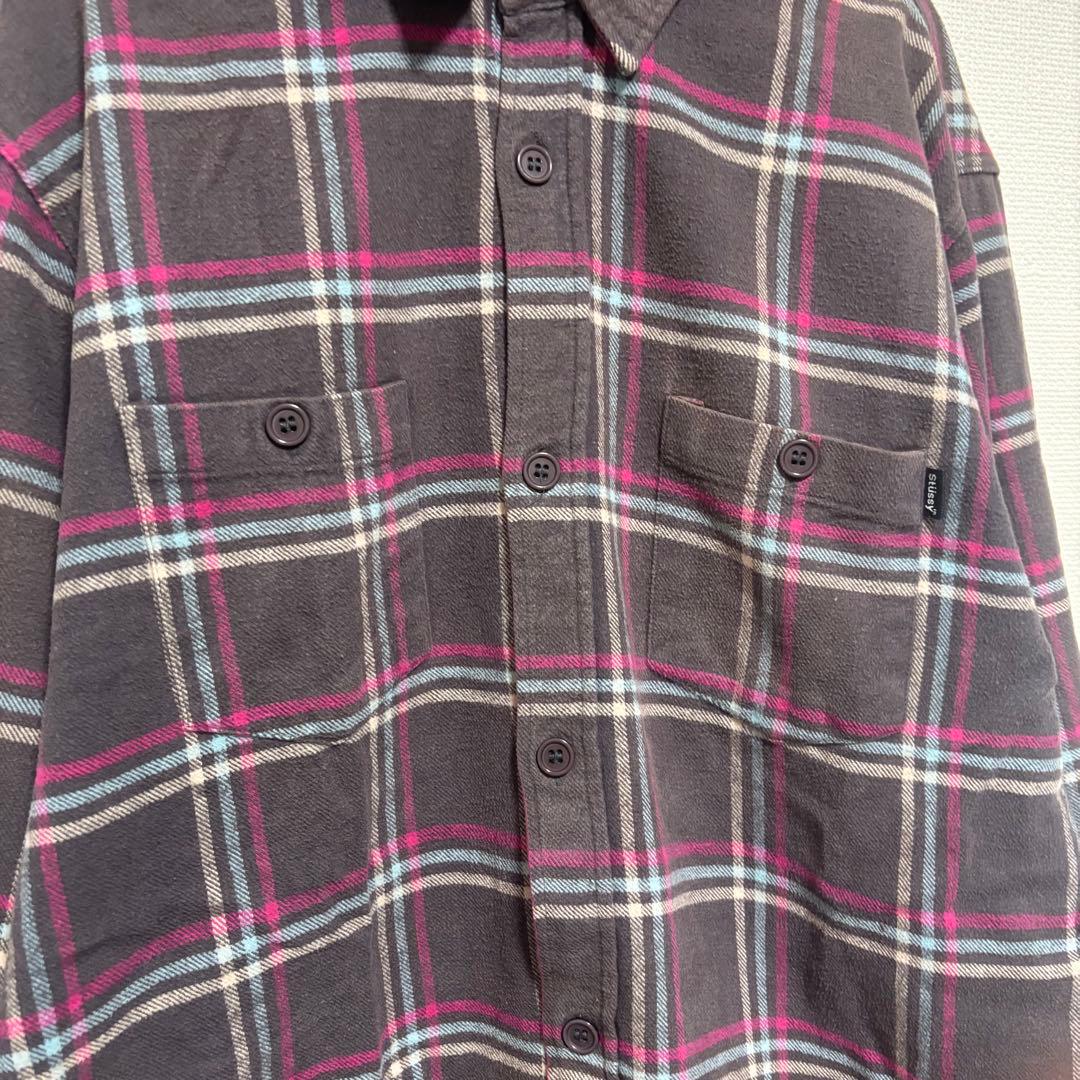 00s old STUSSY ヘビーフランネルシャツ