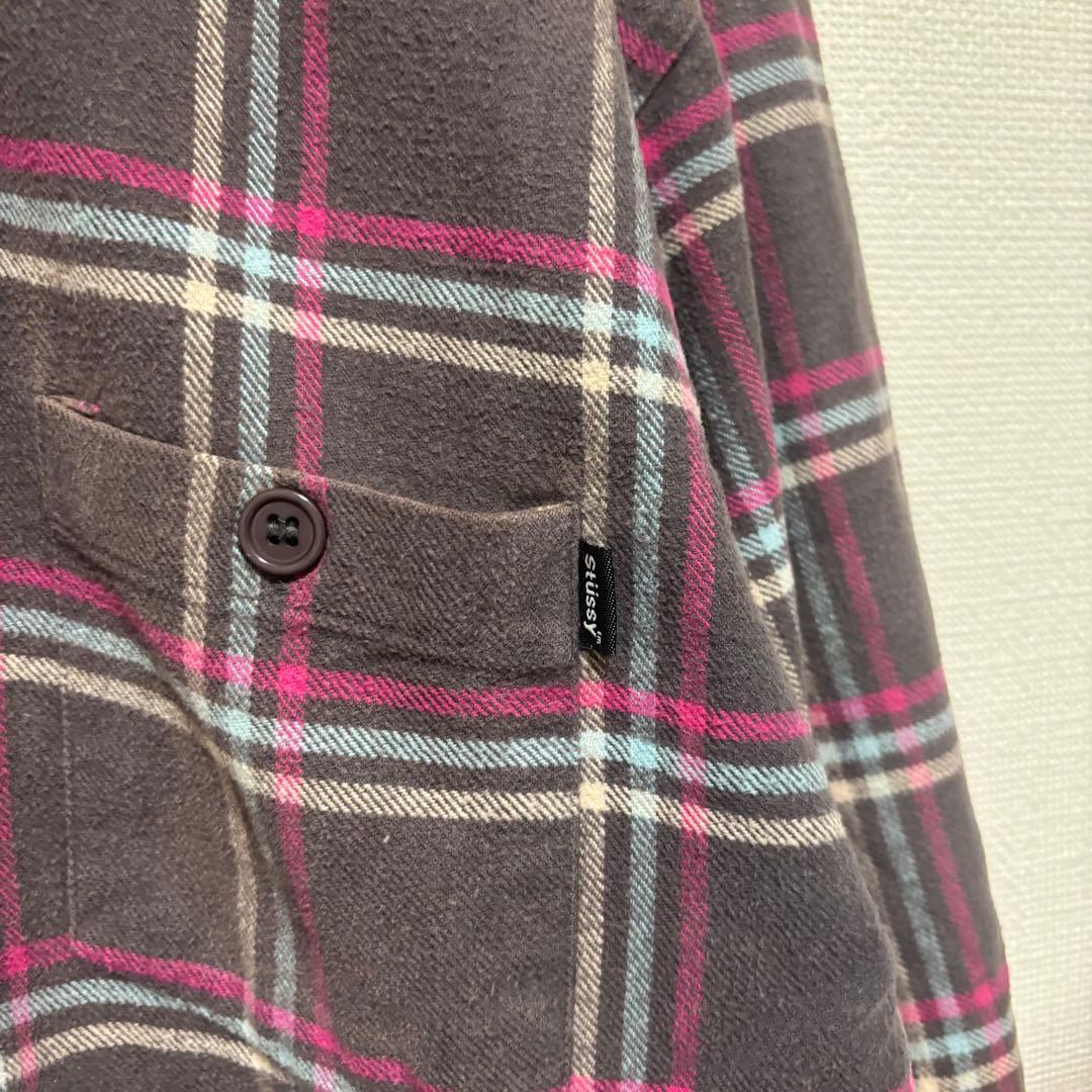 00s old STUSSY ヘビーフランネルシャツ