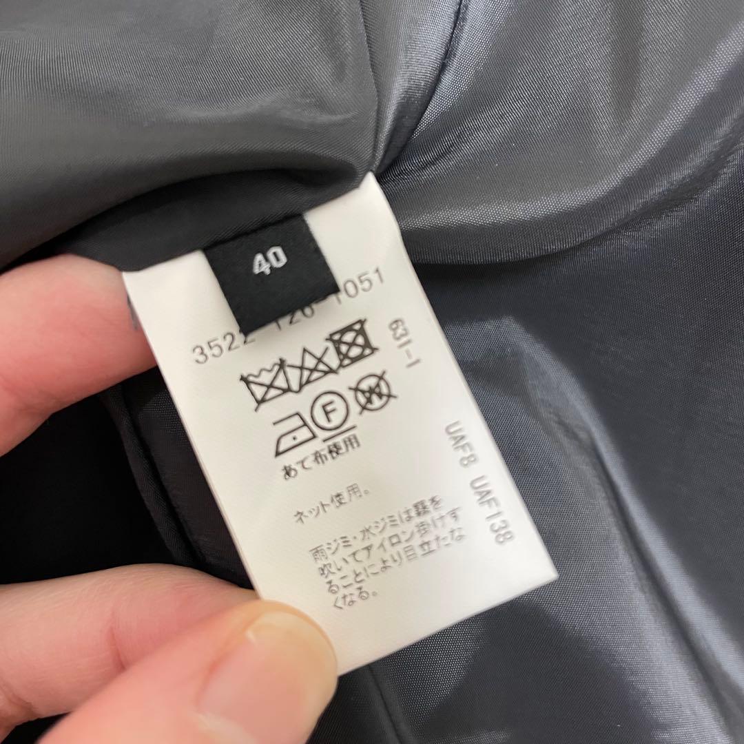 【極美品】グリーンレーベルリラクシング パンツスーツ ノーカラー グレー L