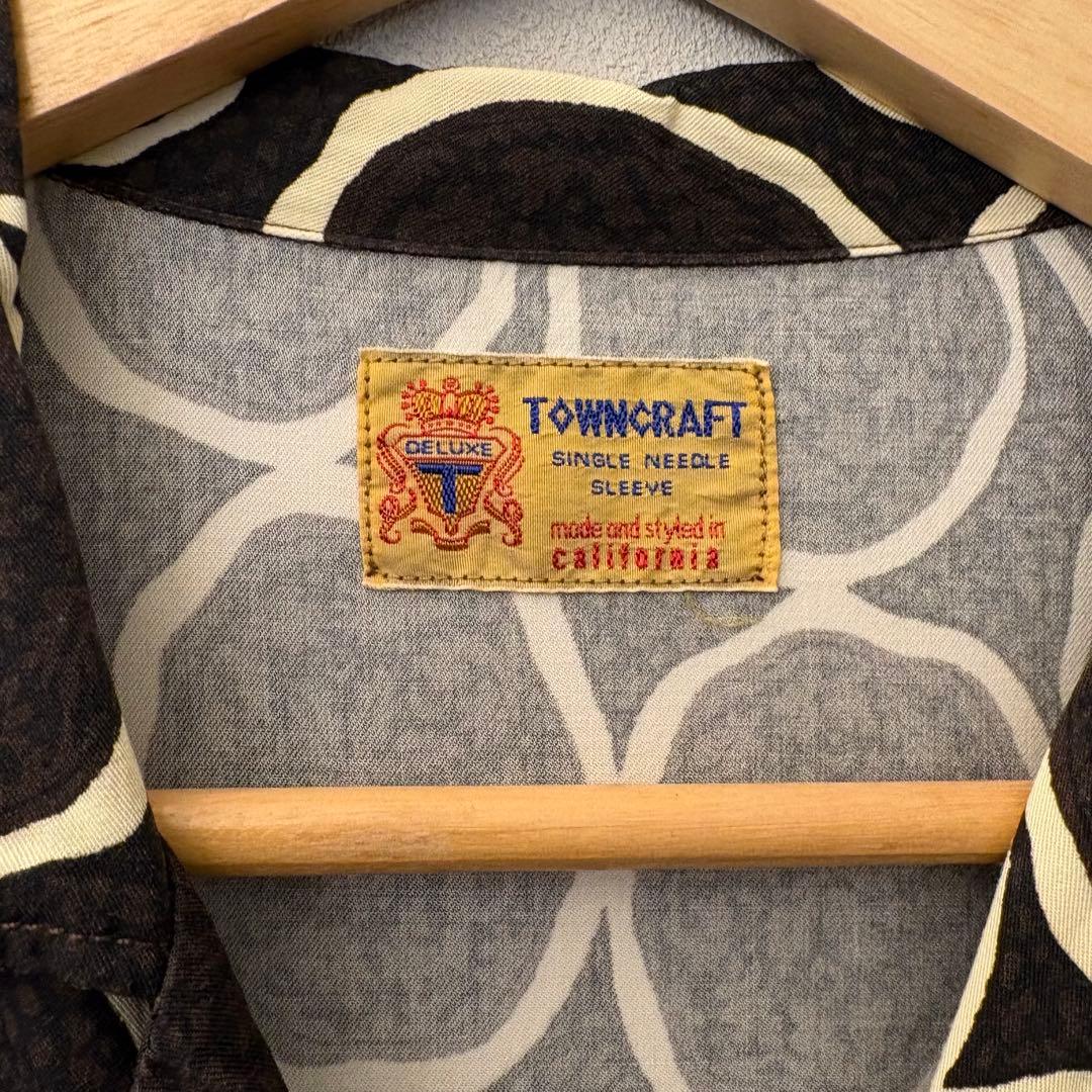 WAIPER×TOWN CRAFT プラントパターン レーヨンビーチシャツ