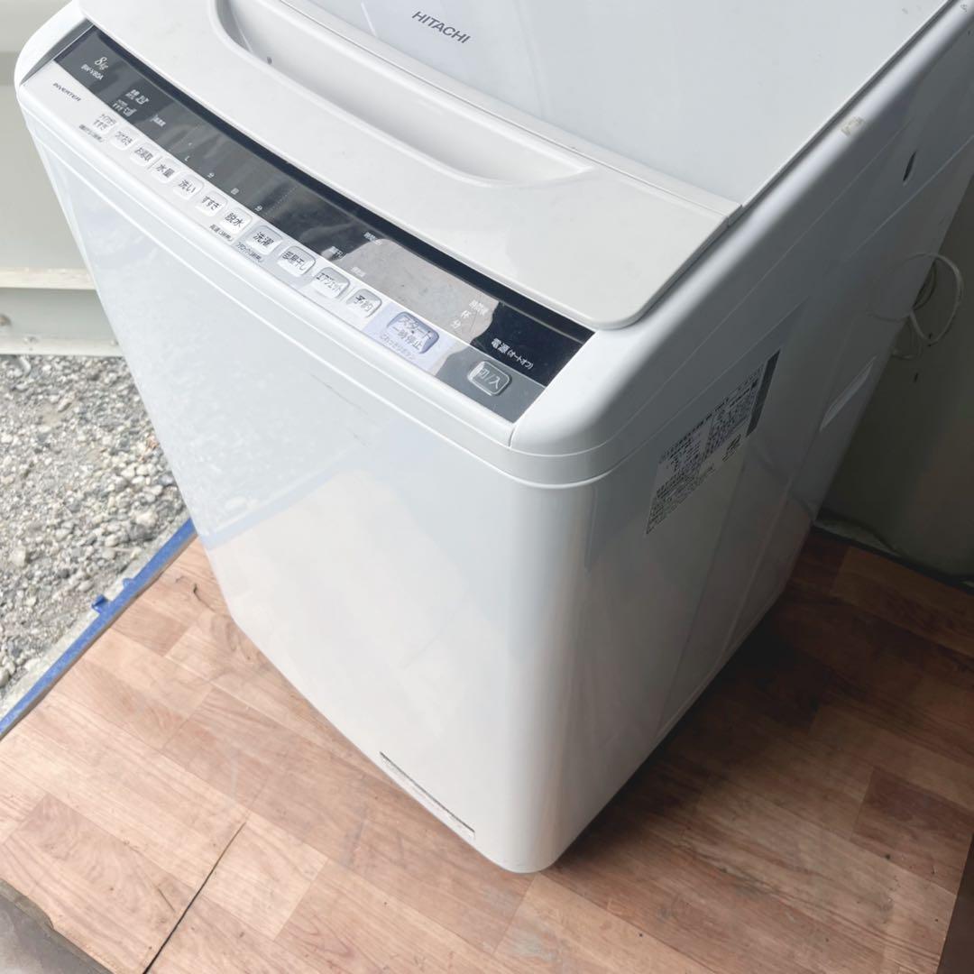 取付無料！完動品！高性能日立ビートウォッシュおしゃれホワイト8kg洗濯機！冷蔵庫
