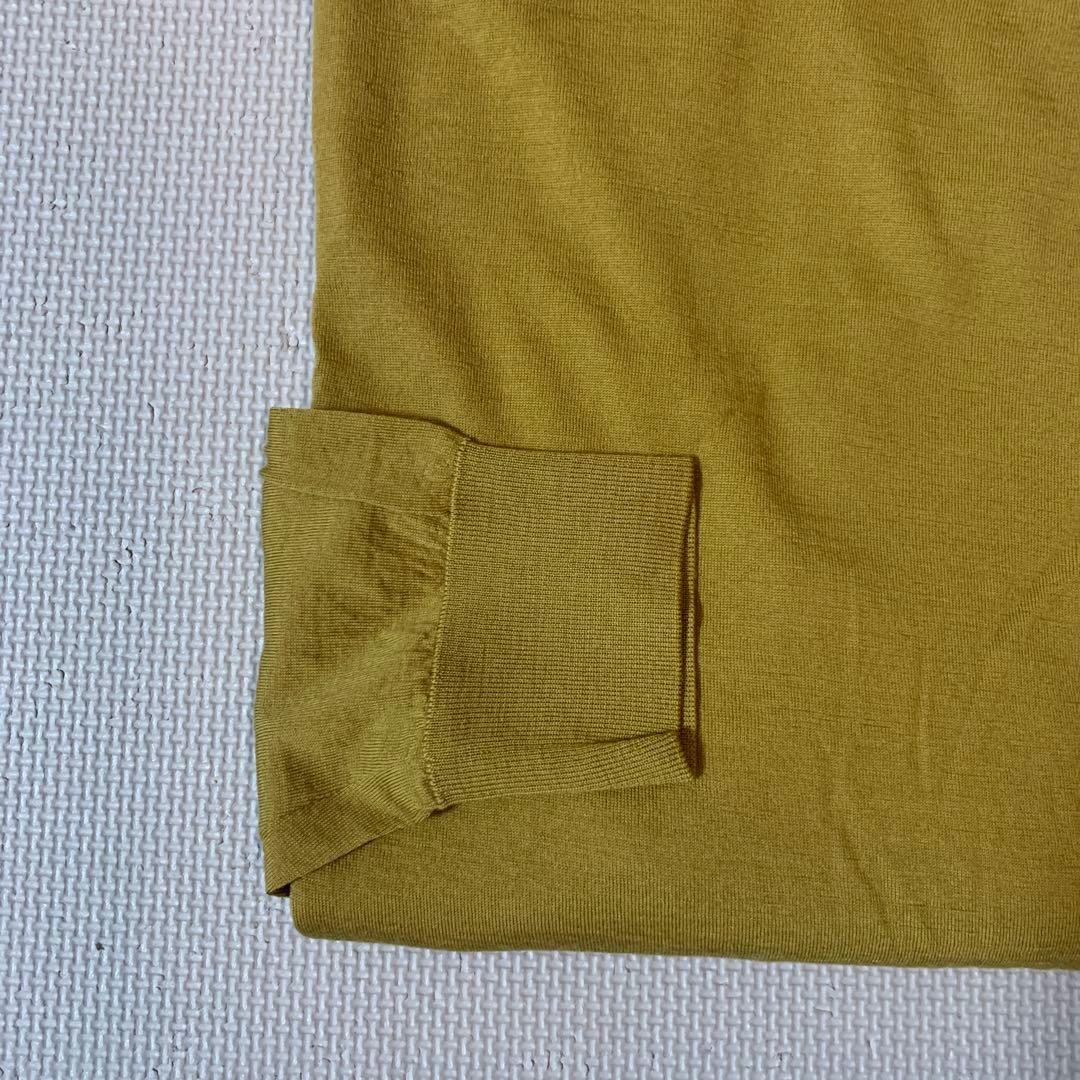 エルメネジルドゼニア　46サイズ　イエロー　クルーネック　ニット