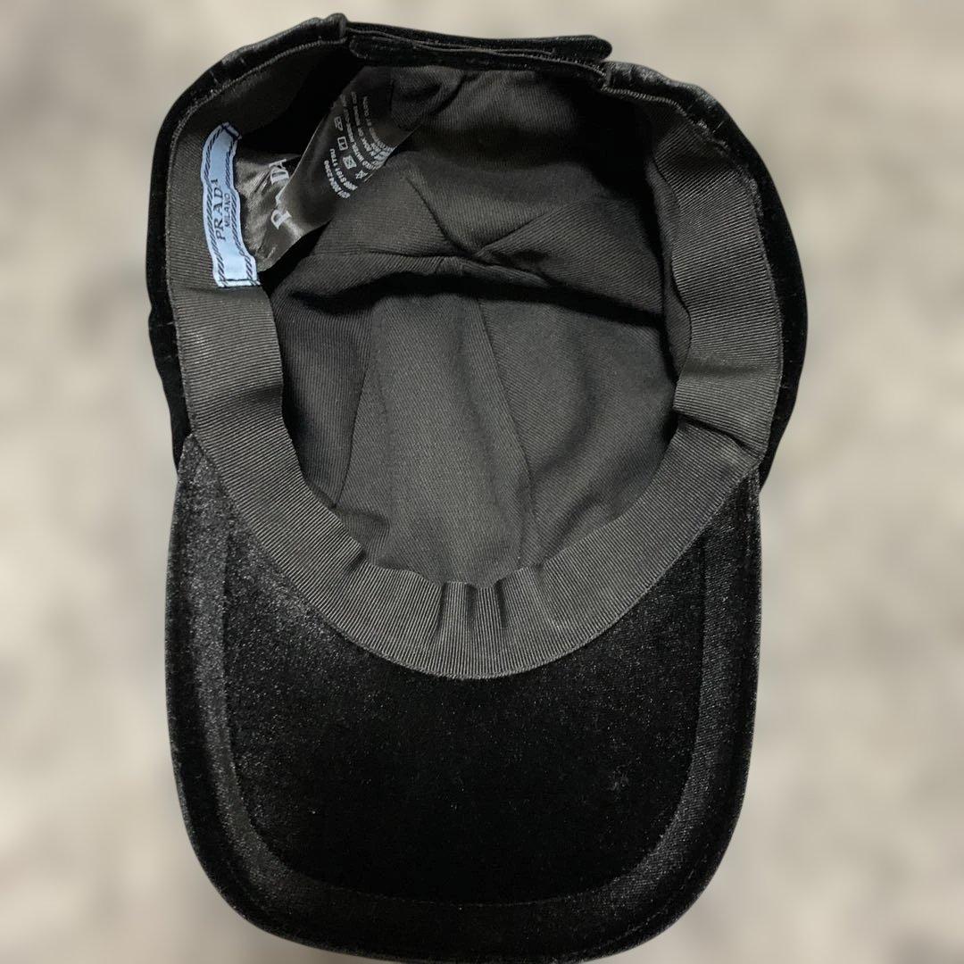 PRADA ベルベットキャップ ブラック