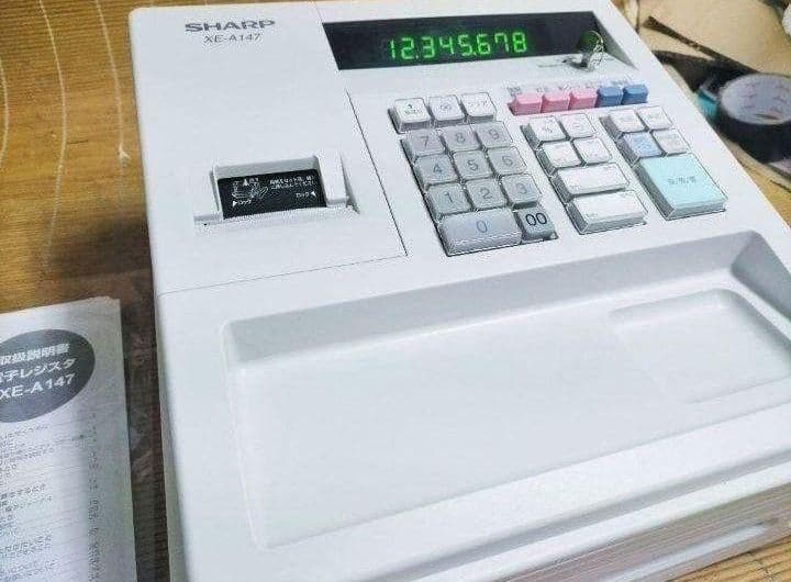 シャープレジスター　XE-A147　PC連携売上管理フル設定無料　622261
