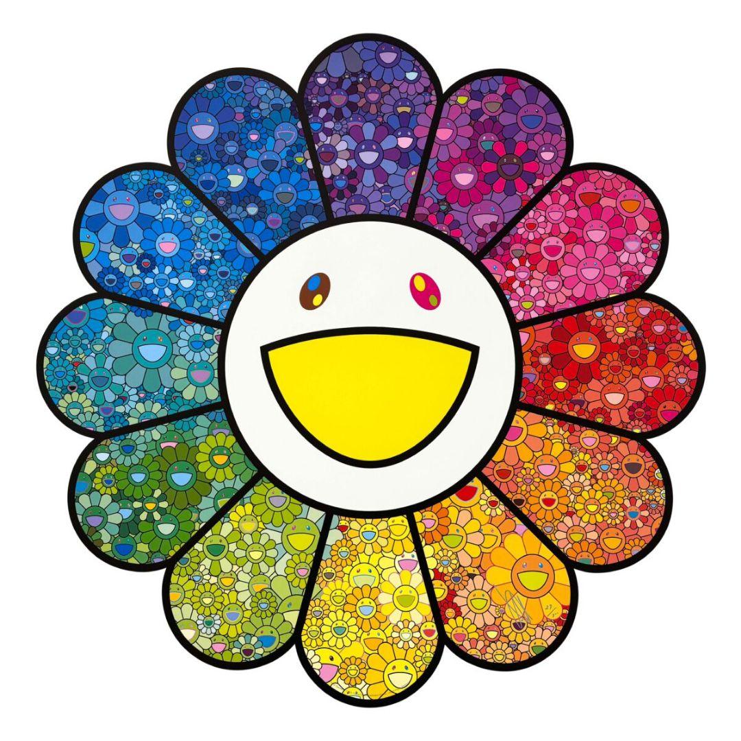 【新品・未開封／ED300】村上隆『お花がスパークル！』直筆サイン入｜φ600