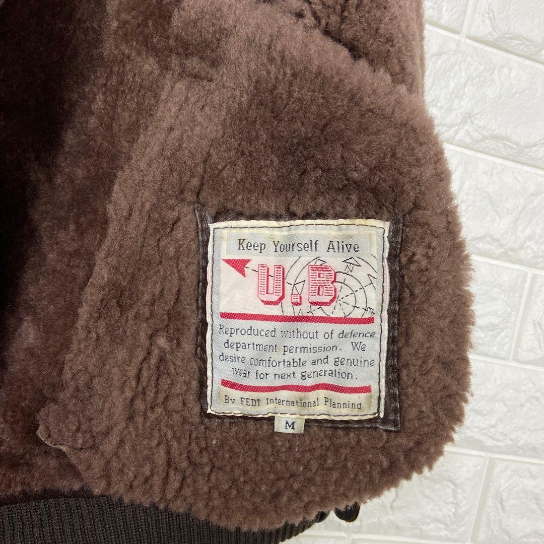 良デザイン U.B By FEDI ムートンジャケット リアルムートン 肉厚 M