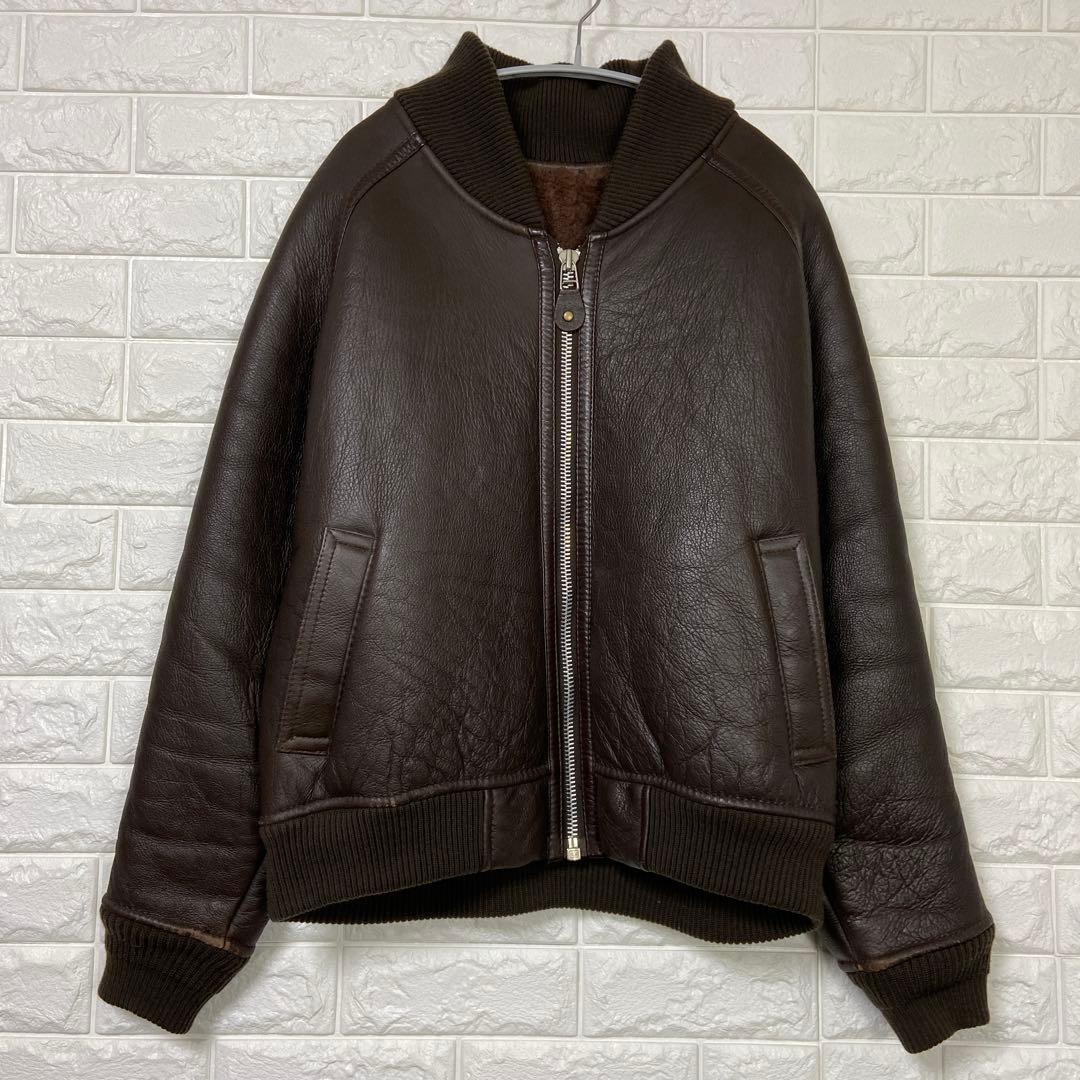 良デザイン U.B By FEDI ムートンジャケット リアルムートン 肉厚 M