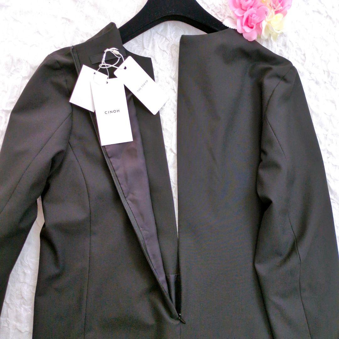 【新品未使用タグ付き】CINOH　JACKET DRESS BLACK