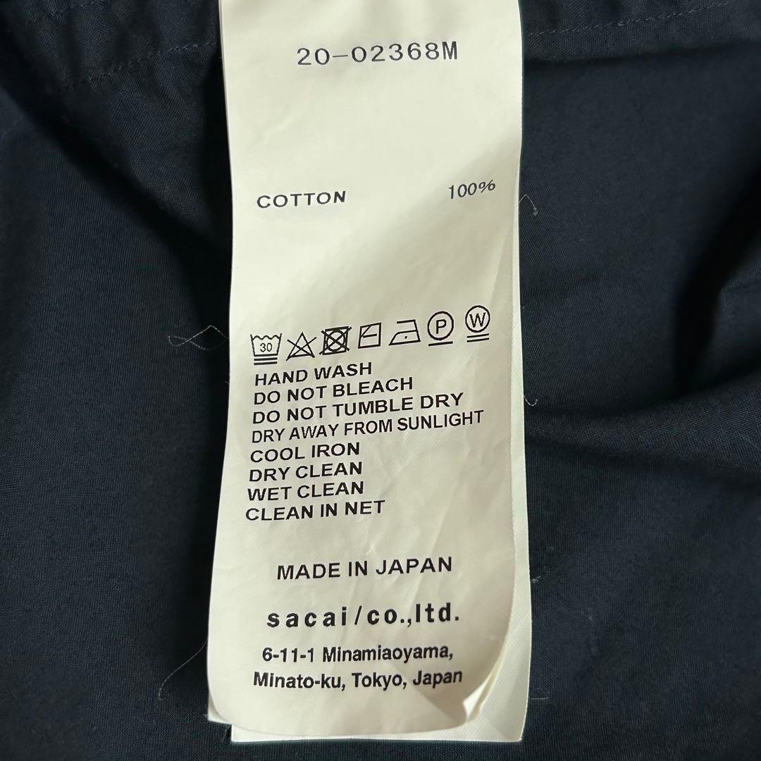 sacai サカイ コットンアシンメトリーシャツ ドッキング