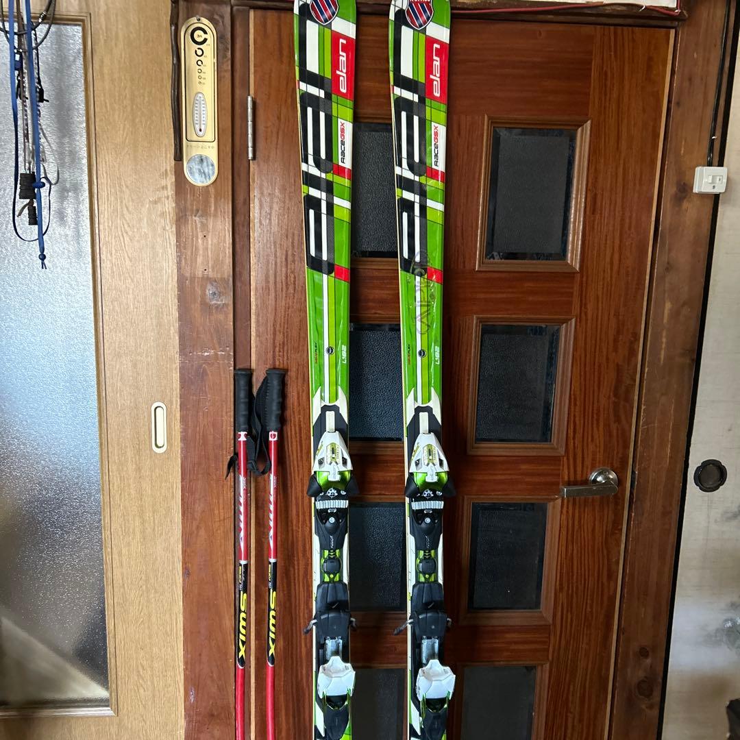 LPA アルペンスキー板 緑色 ポール付き