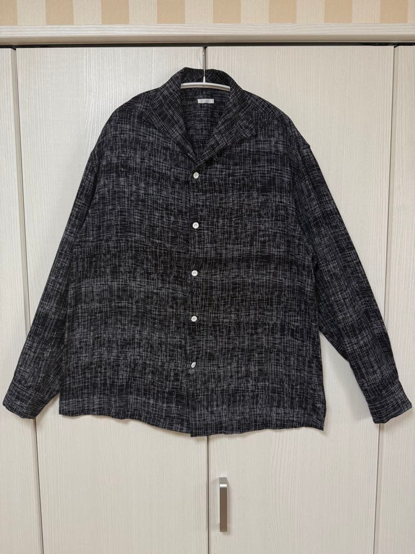 SOWBOW ソウボウ　チェックぽいデザイン　長袖シャツ　黒×グレー　XL 美品