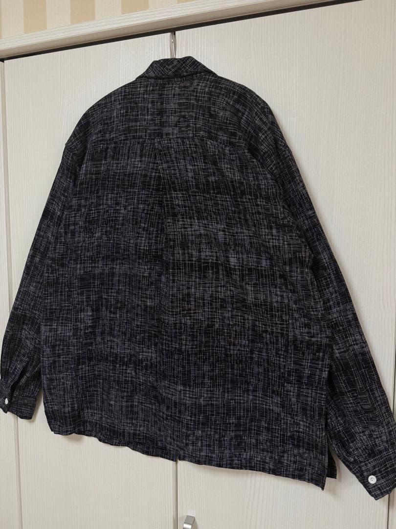 SOWBOW ソウボウ　チェックぽいデザイン　長袖シャツ　黒×グレー　XL 美品