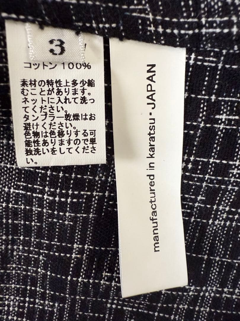 SOWBOW ソウボウ　チェックぽいデザイン　長袖シャツ　黒×グレー　XL 美品