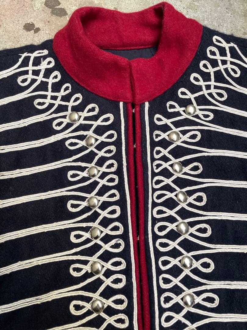 ヴィンテージ ナポレオン ミリタリージャケット ネイビー×ボルドー