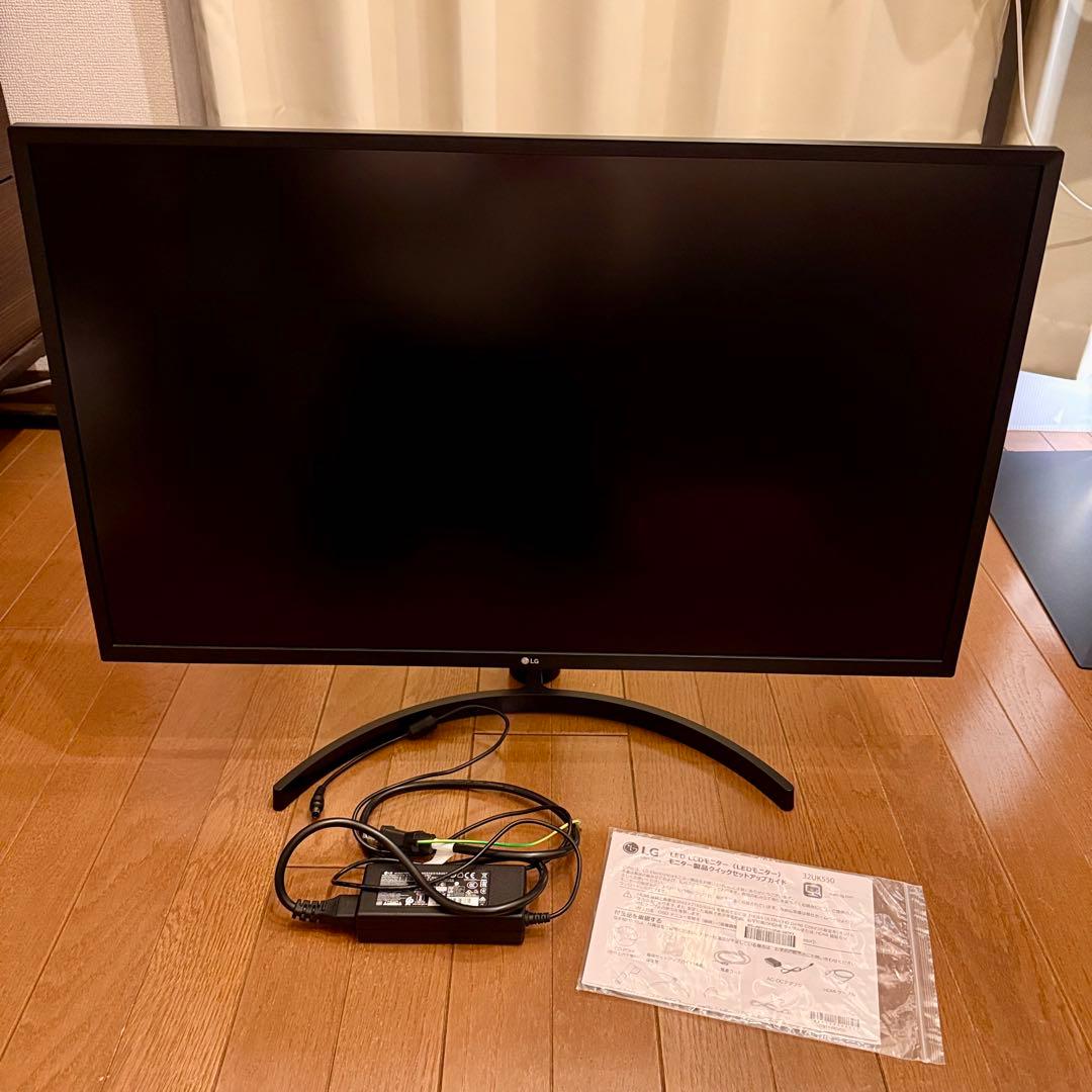 LG 31.5インチ 4Kモニター 32UK550-B HDR対応 付属品あり