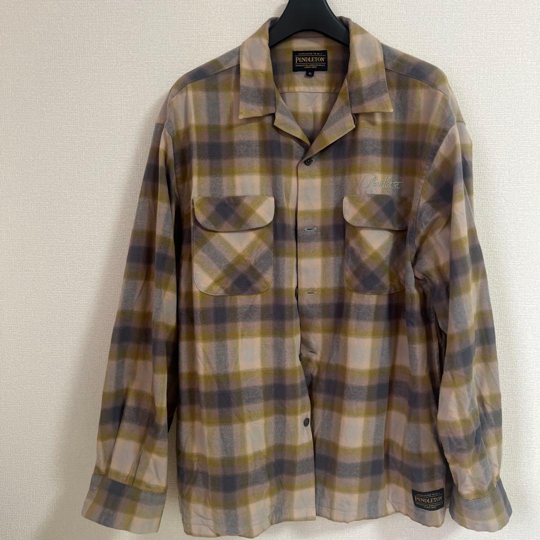 極美品 ペンドルトン 別注オンブレオープンカラーシャツ PENDLETON