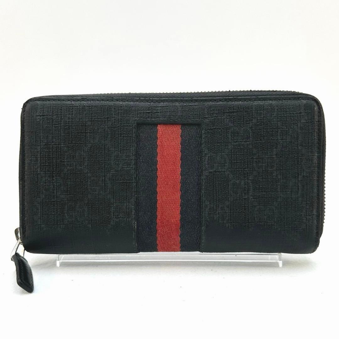 GUCCI グッチ ニューウェブ シェリーライン ラウンドファスナー 長財布