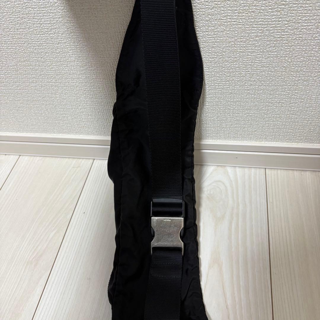 美品 プラダ ウエストバッグ ボディバッグ ナイロン 三角ロゴ