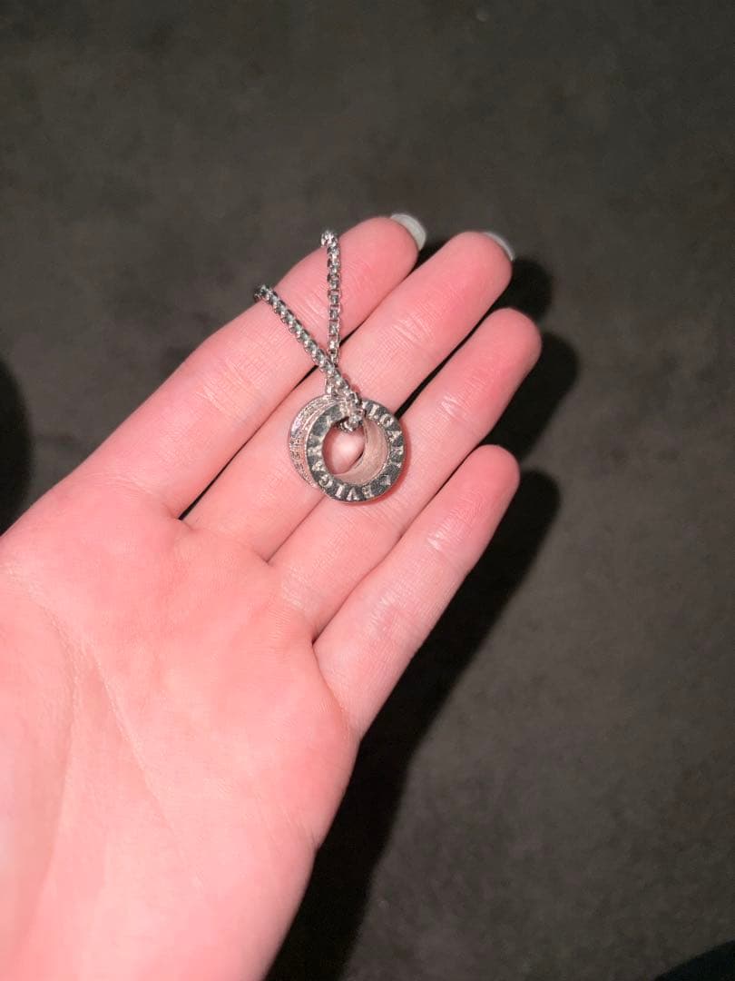 BVLGARI シルバー ダブルリング ネックレス