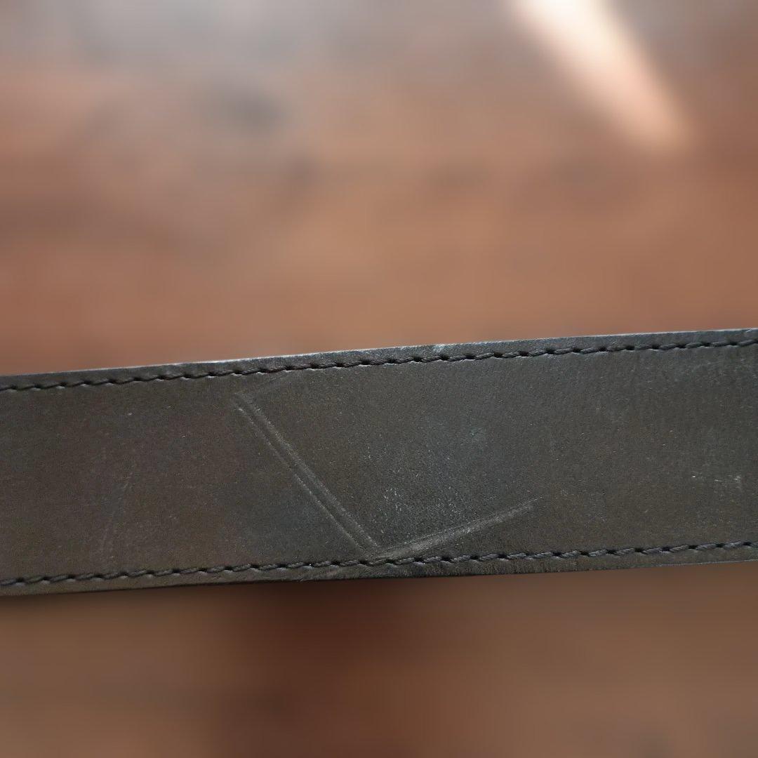 ディースクエアード　デカバックル　ベルト　リアルレザー　黒　イタリア製