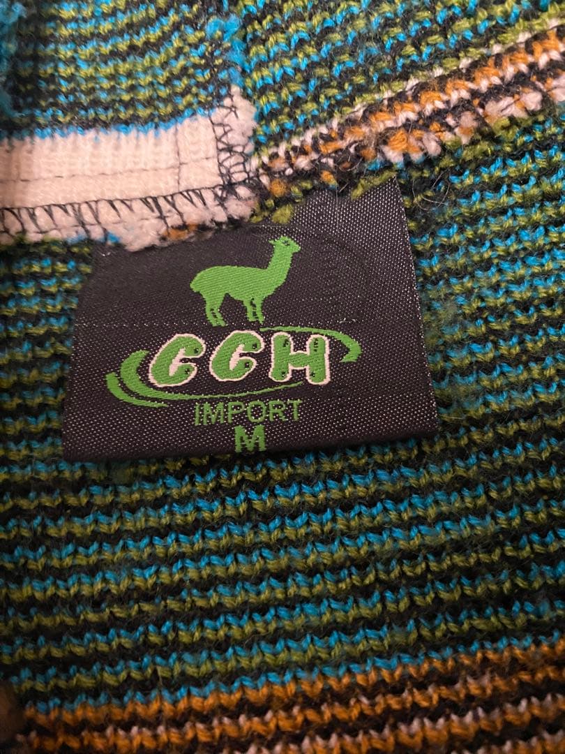 90s デッドベア　エクアドルニット　パーカー　ビンテージ　激レア　太陽　花柄