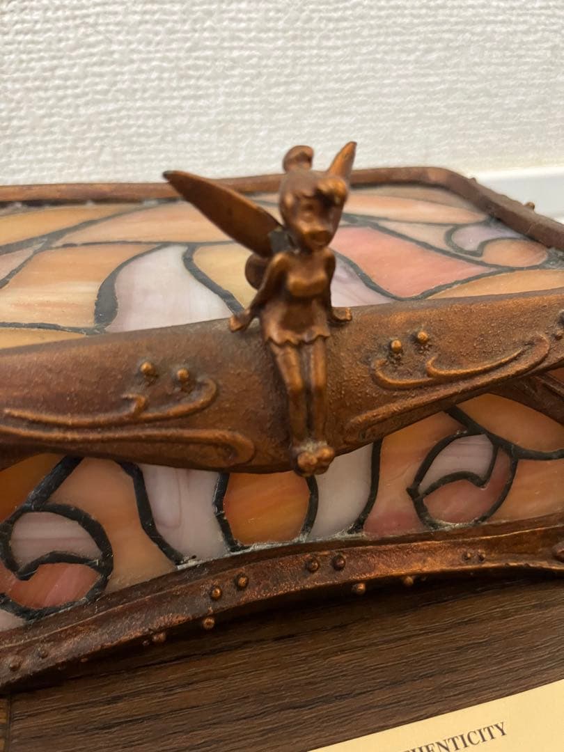 ティンカーベル ステンドグラス小物入れ★50周年 アンティーク レア希少品