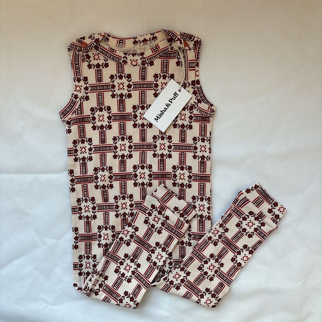 新品未使用 misha&puff Baby Overall 花鉄 9-12m