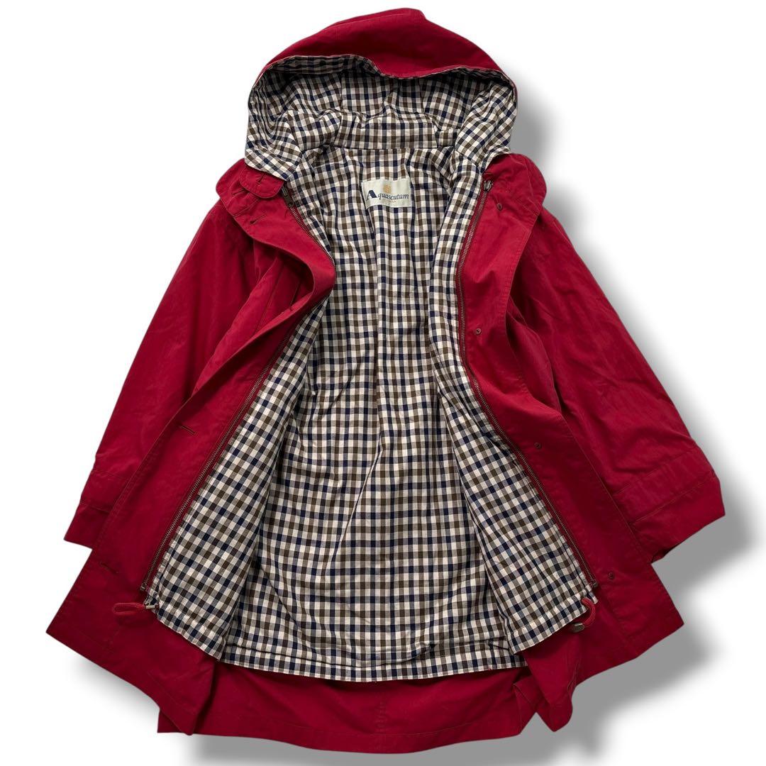 美品】アクアスキュータム　ダウン　ライナー　ハウスチェック　モッズコート　XL