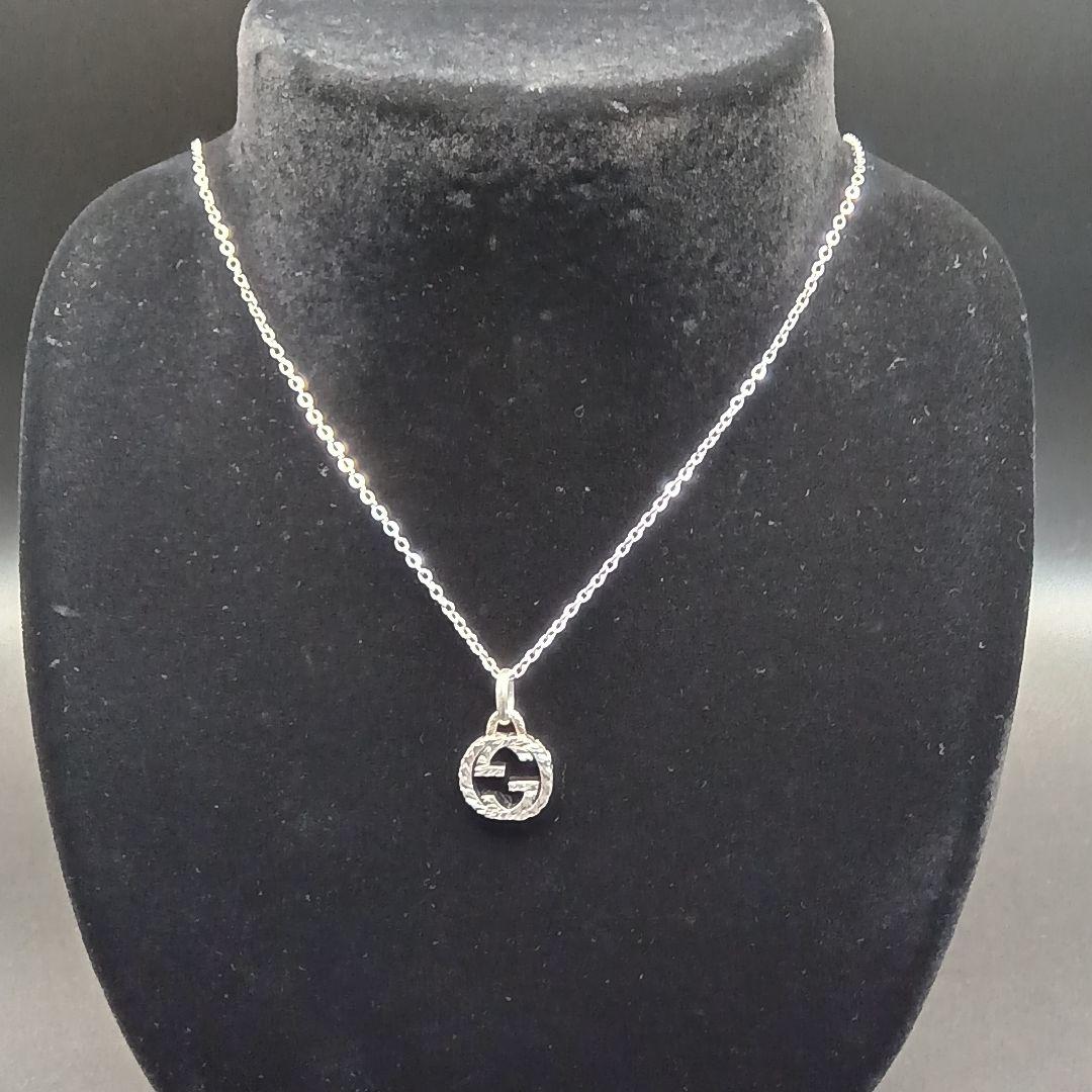 【美品】GUCCI インターロッキングG アラベスク ネックレス S925